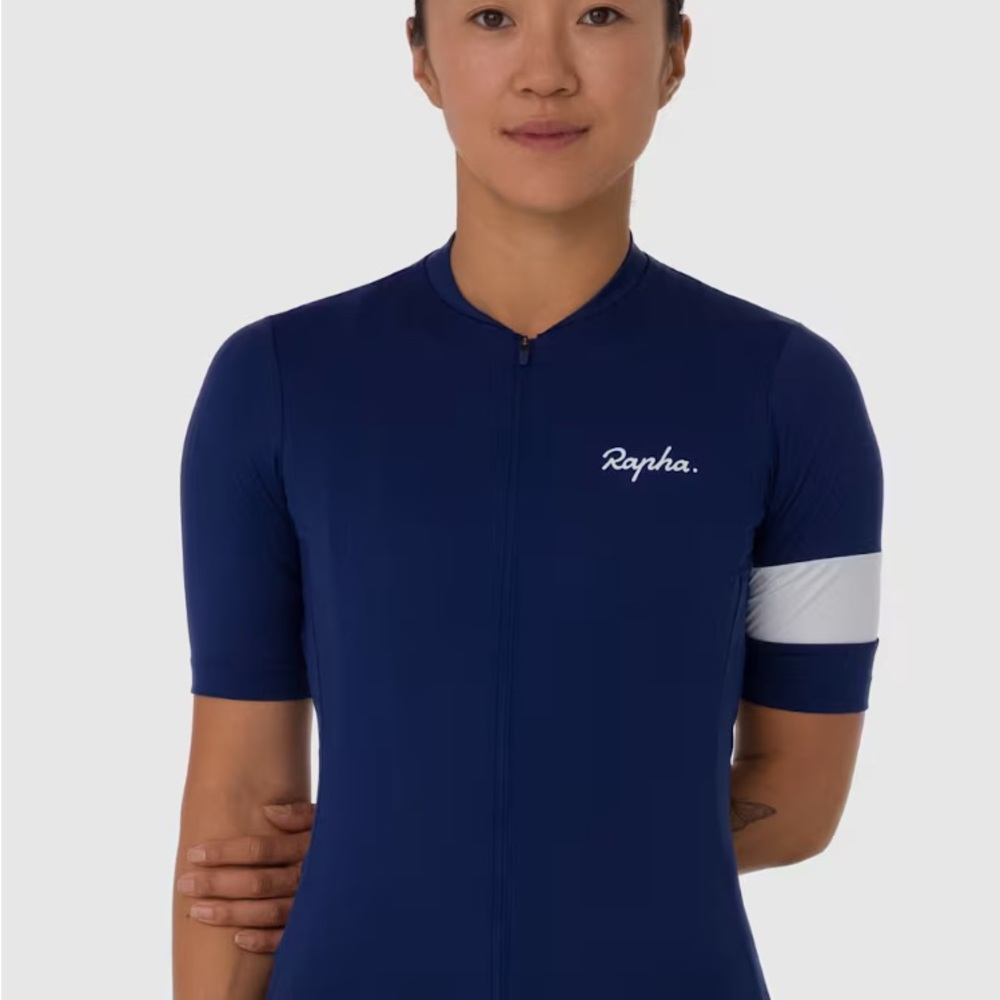 Rapha Women's Blue and White Cycling Jersey